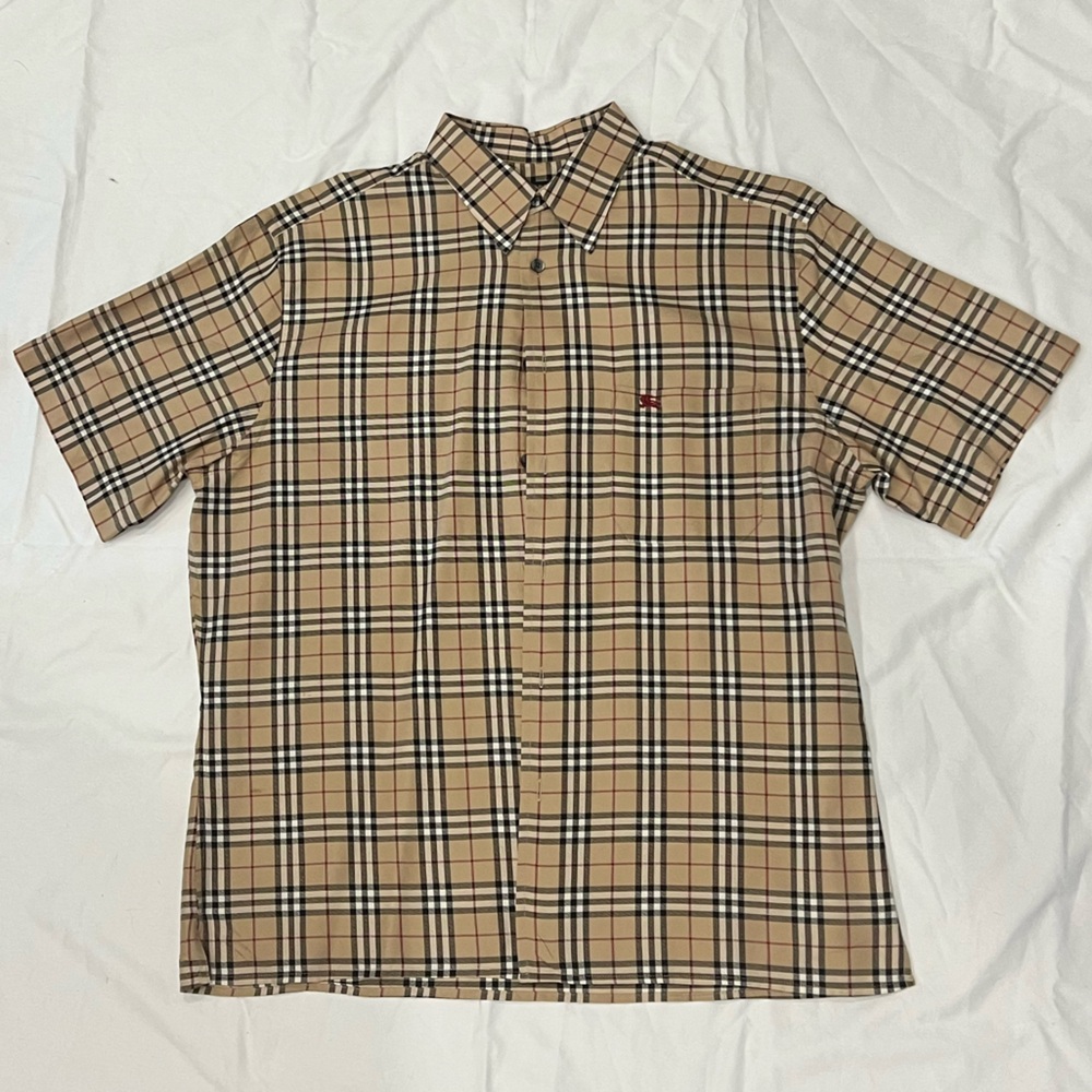 Burberry London Nova Check Shirt Button Down Short Sleeve
